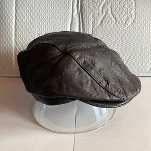 Vintage Leather New Zealand Velmaid high end newsboy cap hat 57 cm